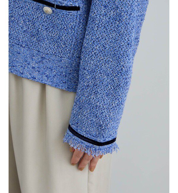 SALON adam et rope'「ツイーディーニットカーディガン」|カーディガン|