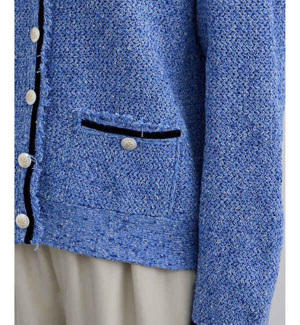 SALON adam et rope'「ツイーディーニットカーディガン」|カーディガン|