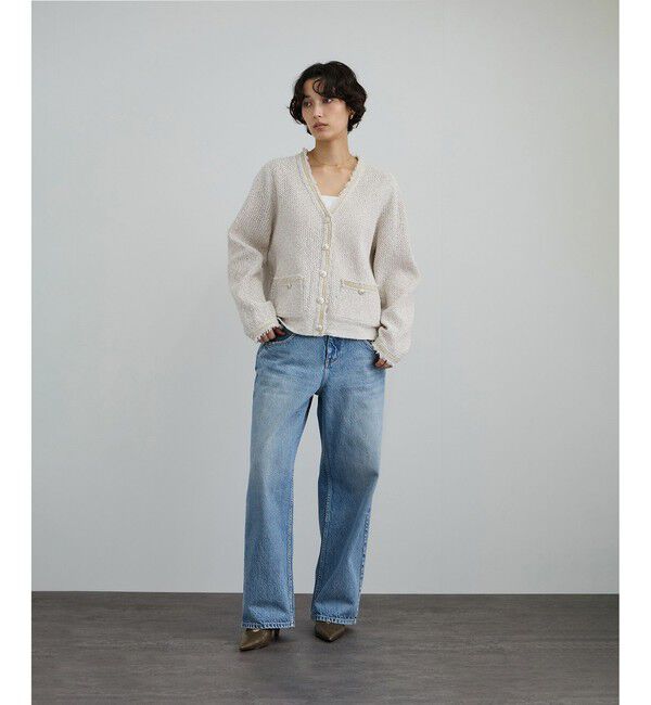 SALON adam et rope'「ツイーディーニットカーディガン」|カーディガン|