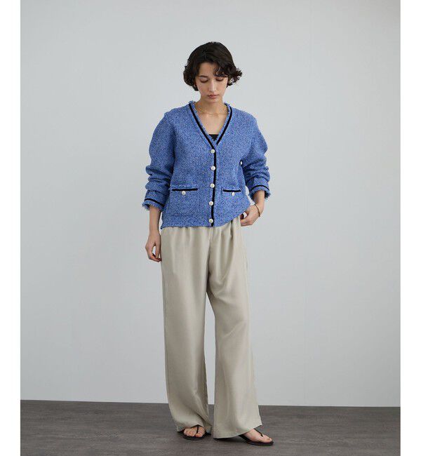 SALON adam et rope'「ツイーディーニットカーディガン」|カーディガン|