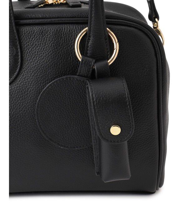 SALON adam et rope'「【WEB限定】【WS（ドゥーブル）】チャーム付きナチュラルレザー2WAYキューブバッグ」|ショルダー・メッセンジャー|