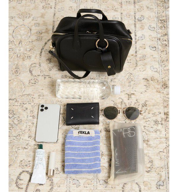 SALON adam et rope'「【WEB限定】【WS（ドゥーブル）】チャーム付きナチュラルレザー2WAYキューブバッグ」|ショルダー・メッセンジャー|