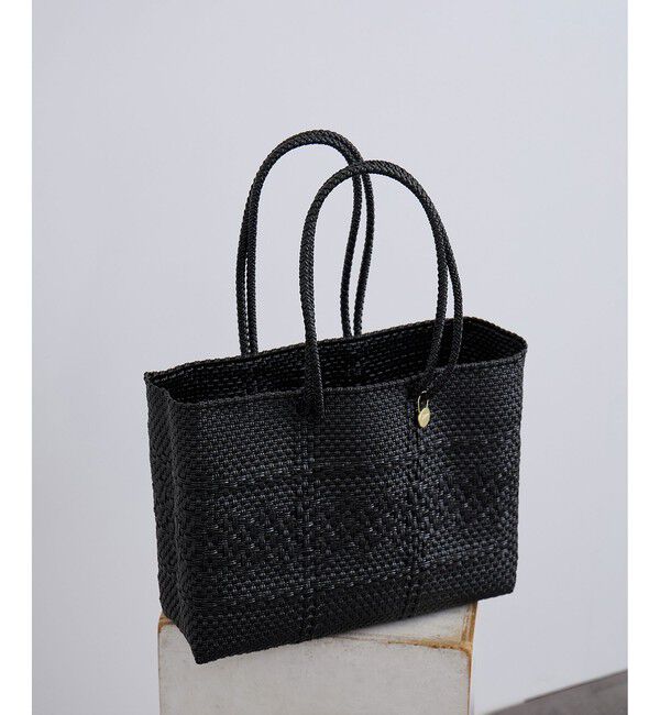 SALON adam et rope'「【Letra（レトラ）for SALON】PRAYA short S / ロングハンドル」|トートバッグ|ブラック(01)