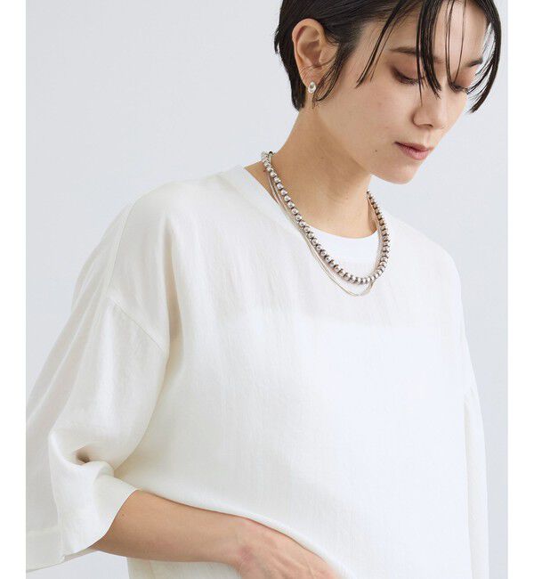 SALON adam et rope'「ブライトツイルTシャツブラウス」|シャツ・ブラウス|