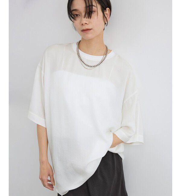 SALON adam et rope'「ブライトツイルTシャツブラウス」|シャツ・ブラウス|ホワイト(10)