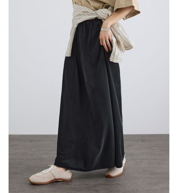 SALON adam et rope'「キュプラジャージーイージースカート」|スカート|ブラック(01)