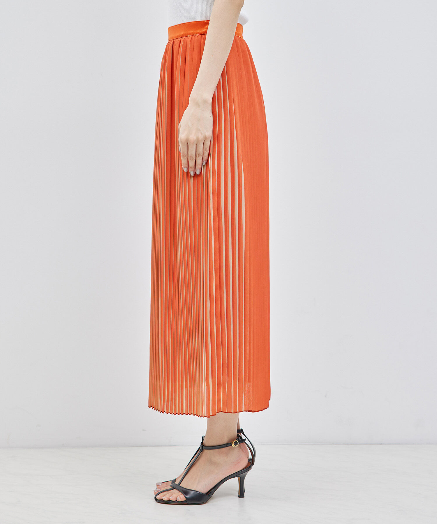 ROPE「プリーツスカート（バイカラー/無地）【メディア掲載】」|スカート|