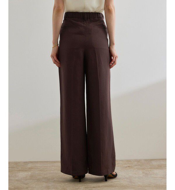 ROPE「レーヨンリネン センタープレスパンツ【セットアップジャケット・ワンピース対応】」|チノ|