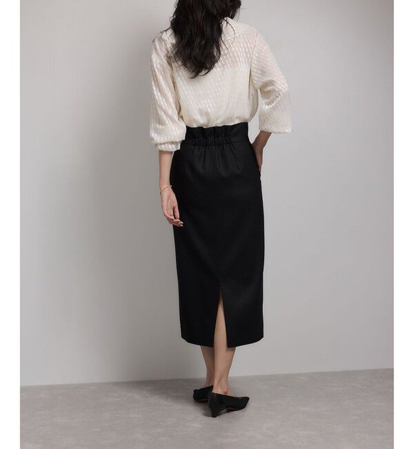 ROPE「[美人スカート]ウールレーヨンポケット付きタイトスカート(無地)/イージーケア・セットアップ対応」|スカート|