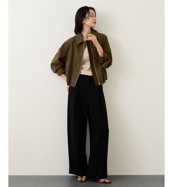 ROPE「スエードライク スプリイングブルゾン」|ブルゾン・スタジャン|