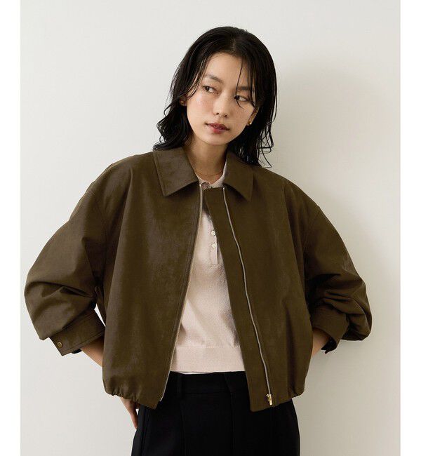 ROPE「スエードライク スプリイングブルゾン」|ブルゾン・スタジャン|