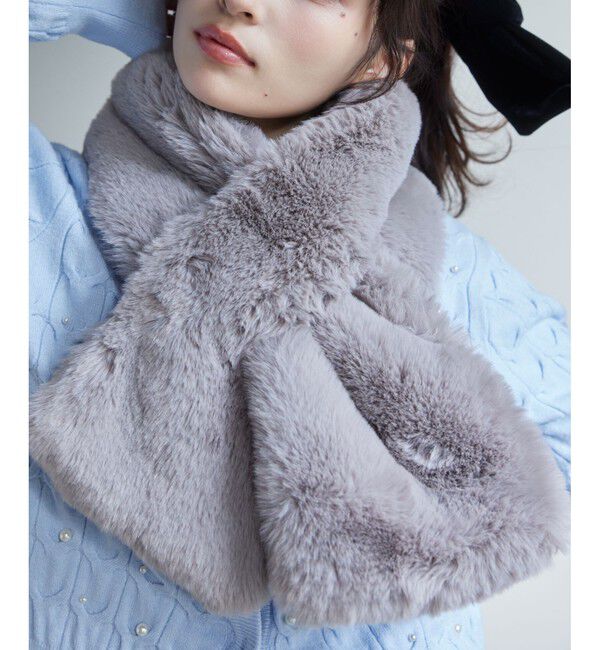 VIS「ボリュームフェイクファーティペット」|マフラー|