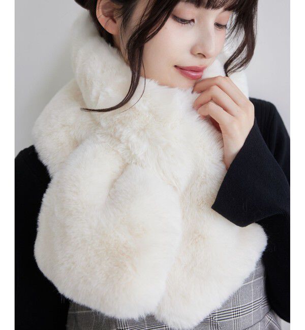 VIS「ボリュームフェイクファーティペット」|マフラー|キナリ(16)