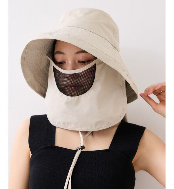 VIS「【WEB限定】ネック＆フェイスカバーつきUVハット/遮熱・UVカット・撥水」|ハット|