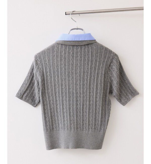 VIS「【POLO BCS】VIS別注ケーブルドッキング衿付きカーディガン」|カーディガン|