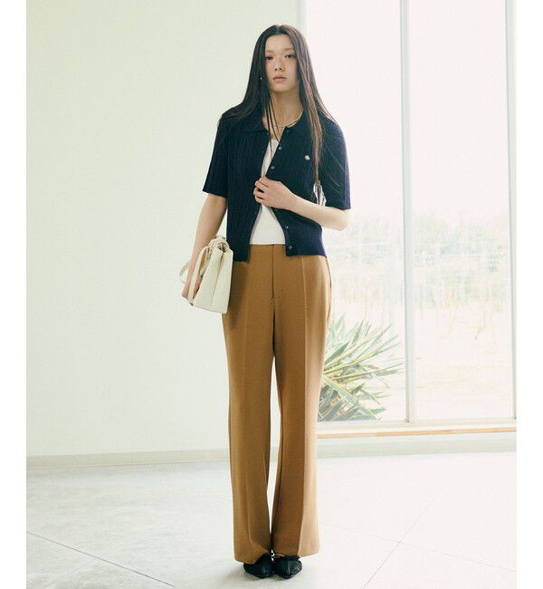 VIS「【POLO BCS】VIS別注ケーブルドッキング衿付きカーディガン」|カーディガン|