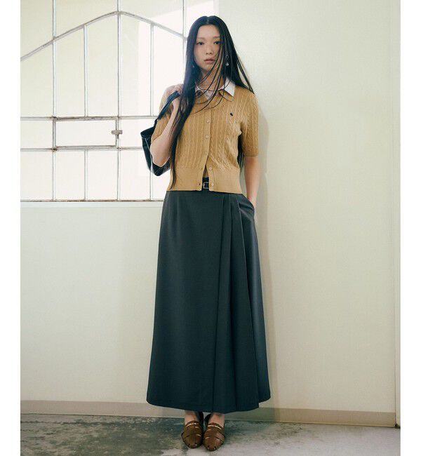 VIS「【POLO BCS】VIS別注ケーブルドッキング衿付きカーディガン」|カーディガン|