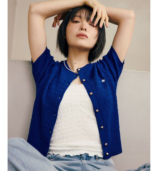 VIS「【POLO BCS】VIS別注クルーネックカーデ」|カーディガン|