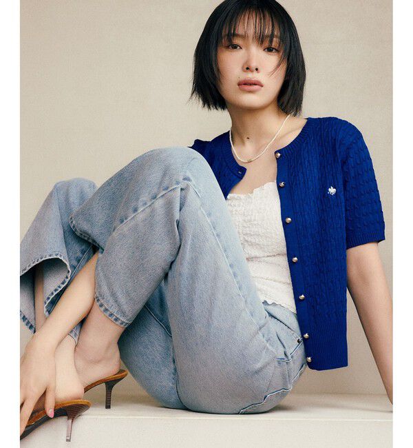 VIS「【POLO BCS】VIS別注クルーネックカーデ」|カーディガン|