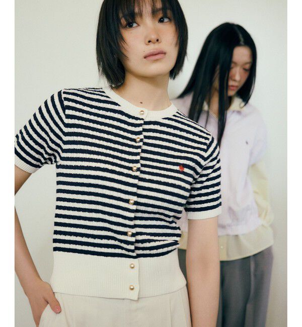 VIS「【POLO BCS】VIS別注クルーネックカーデ」|カーディガン|