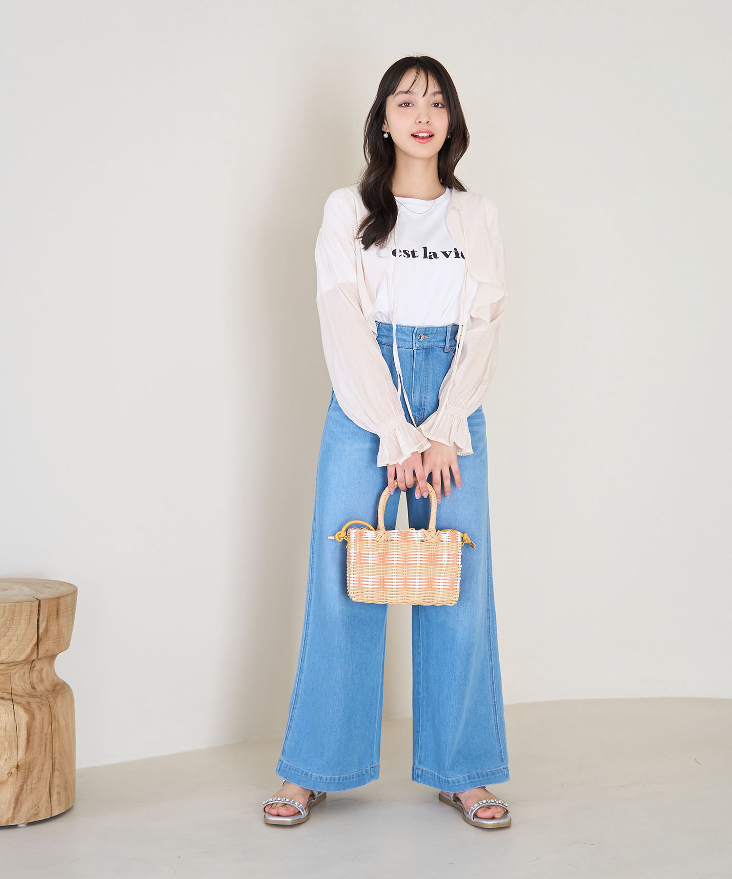 Rope&rsquo;Picnic「シアーブラウスキャミワンピース」|ワンピース|