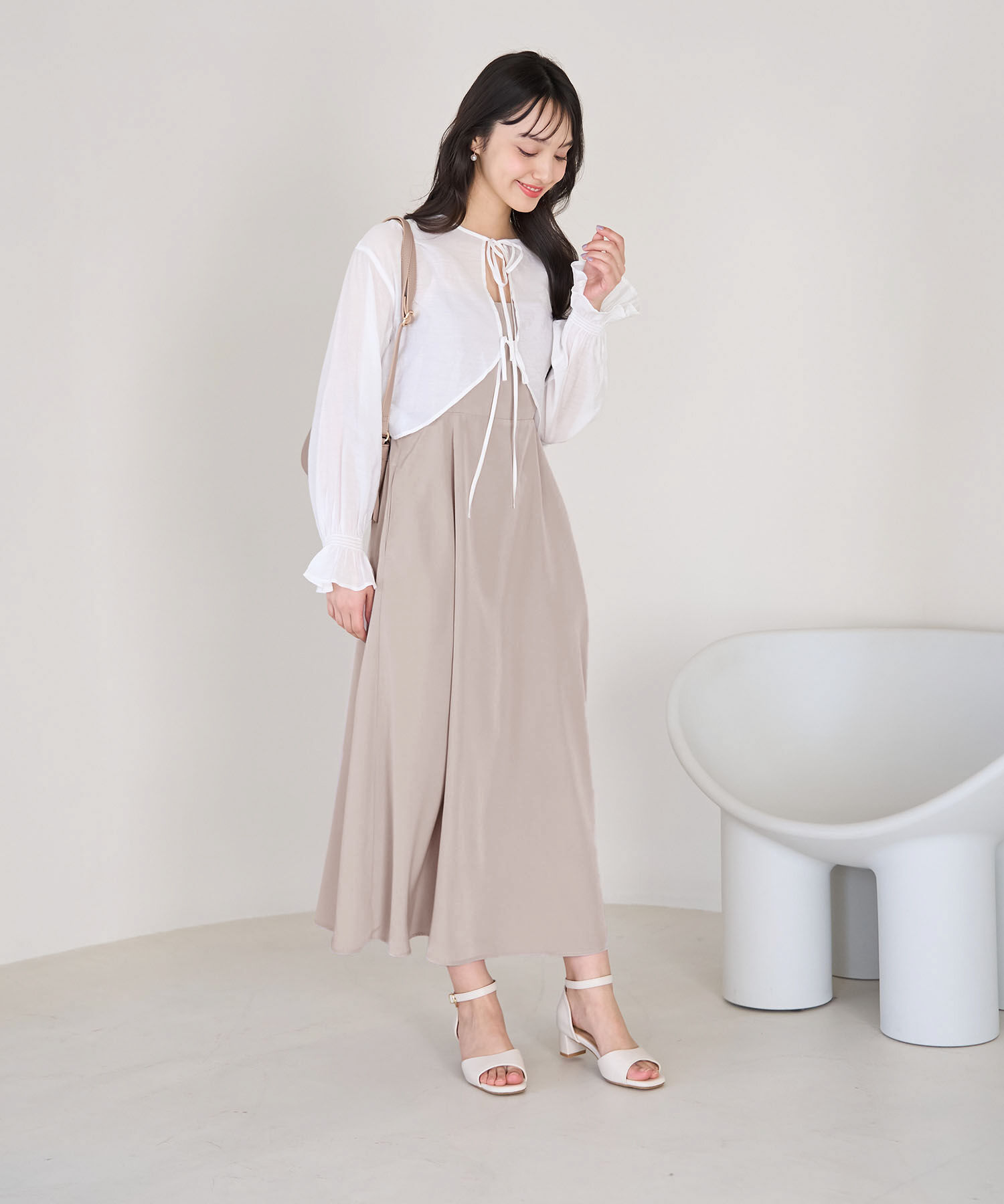 Rope&rsquo;Picnic「シアーブラウスキャミワンピース」|ワンピース|