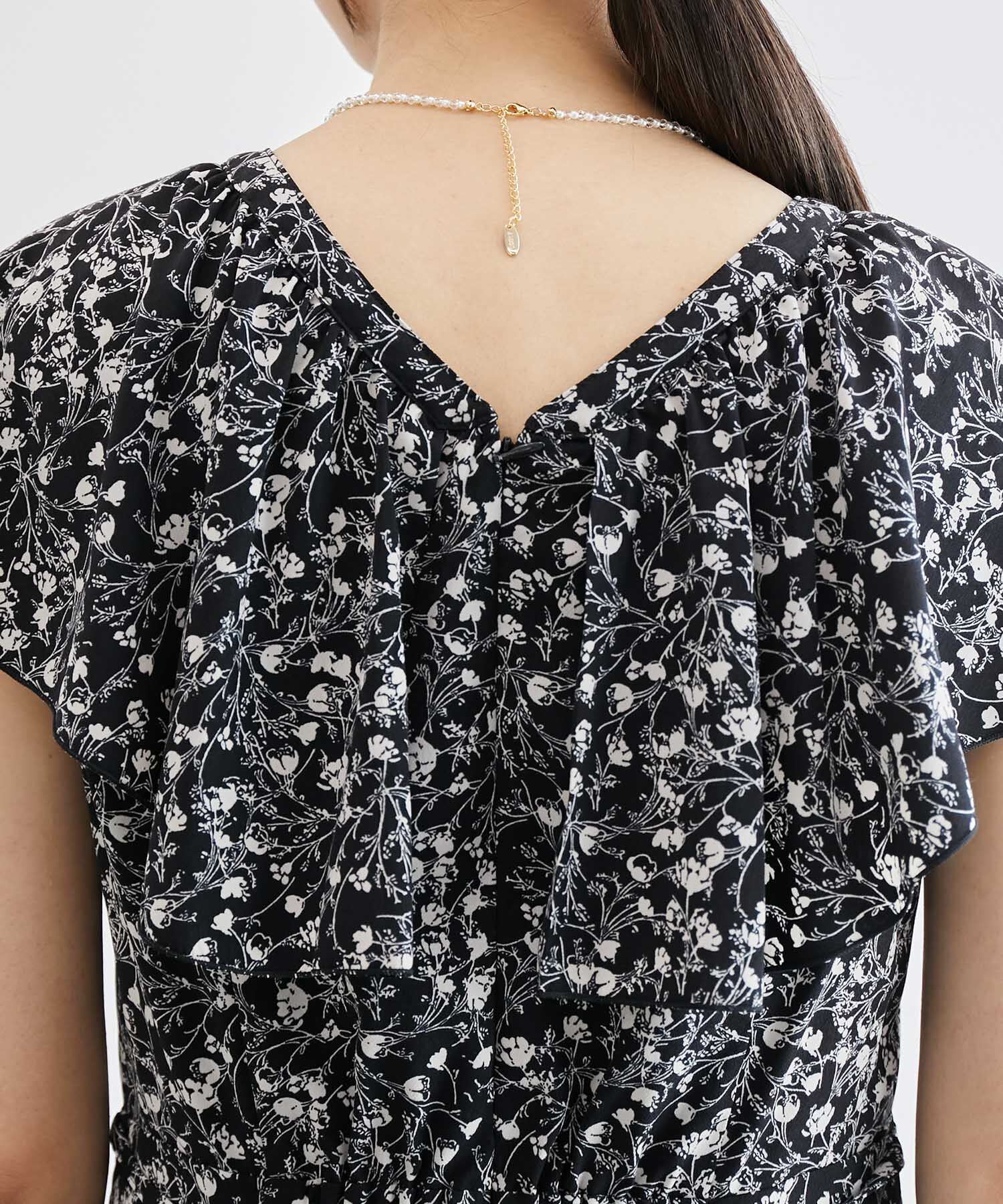 Rope&rsquo;Picnic「フラワープリントラッフルワンピース/リンクコーデ」|ワンピース|