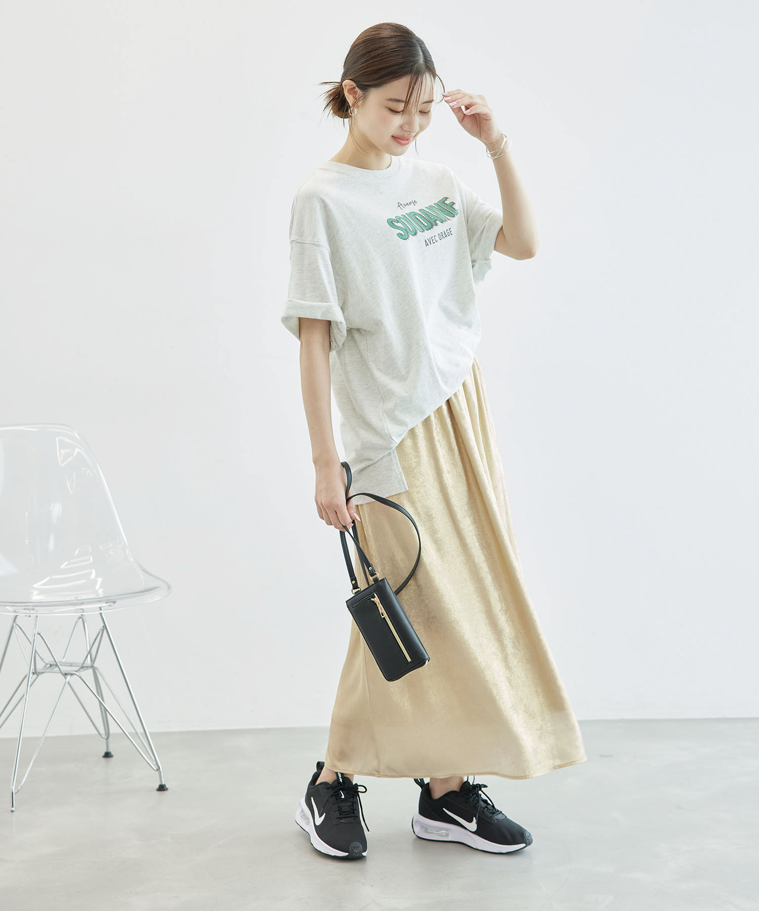 Rope&rsquo;Picnic「メタリックスカート」|スカート|