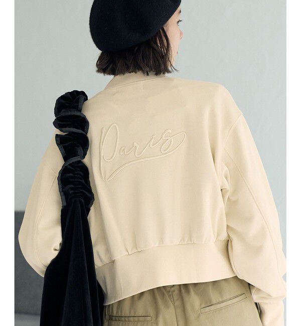 ROPE' PICNIC R「バック刺繍カットスタジャン」|ブルゾン・スタジャン|生成メイン