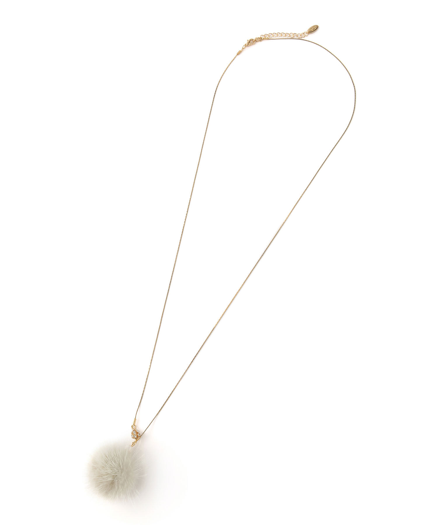 ROPE PICNIC PASSAGE「フラッフィーボール&times;ロンデルラリエットネックレス」|ネックレス|