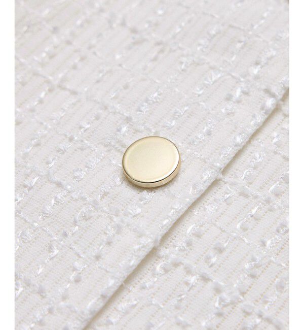 Rope&rsquo;Picnic「【サマー・ツイード】金ボタンカーディジャケット」|ノーカラージャケット|