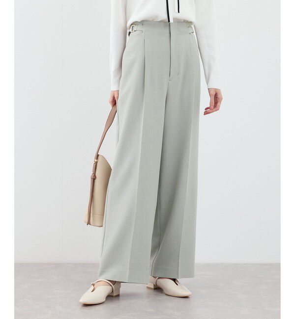 Rope&rsquo;Picnic「クリアツイルワイドパンツ/入卒式・セレモニー・セットアップ対応」|チノ|