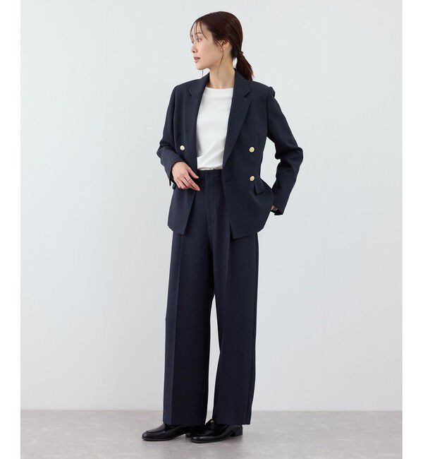 Rope&rsquo;Picnic「クリアツイルワイドパンツ/入卒式・セレモニー・セットアップ対応」|チノ|