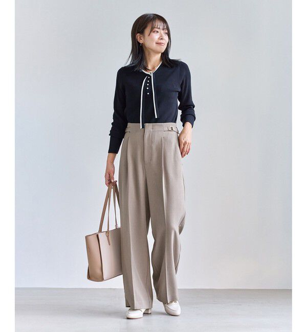 Rope&rsquo;Picnic「クリアツイルワイドパンツ/入卒式・セレモニー・セットアップ対応」|チノ|