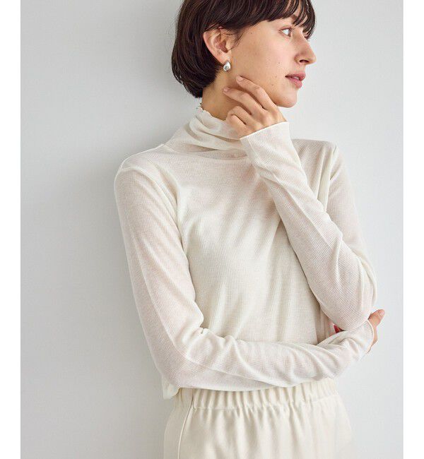 Rope&rsquo;Picnic「ラメシアーリブタートルトップス」|Tシャツ・カットソー|