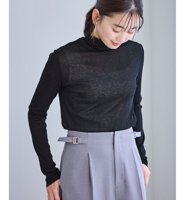 Rope&rsquo;Picnic「ラメシアーリブタートルトップス」|Tシャツ・カットソー|