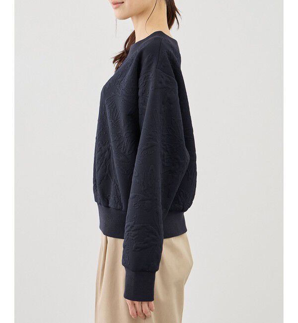 Rope&rsquo;Picnic「2WAYボートネック花柄ふくれジャガードプルオーバー」|スウェット・ジャージ|