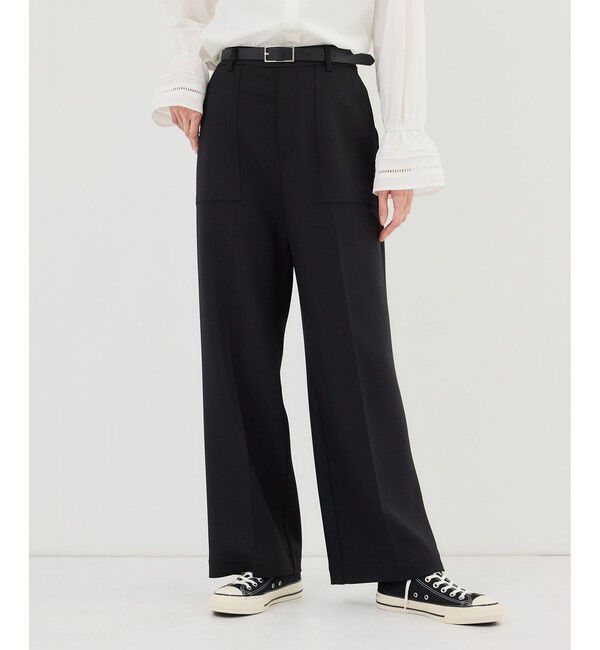 Rope&rsquo;Picnic「ベイカーワイドパンツ/UVカット・防シワ」|チノ|