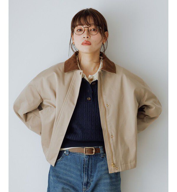 Rope&rsquo;Picnic「配色フィールドジャケットブルゾン」|ブルゾン・スタジャン|ベージュ系(28)