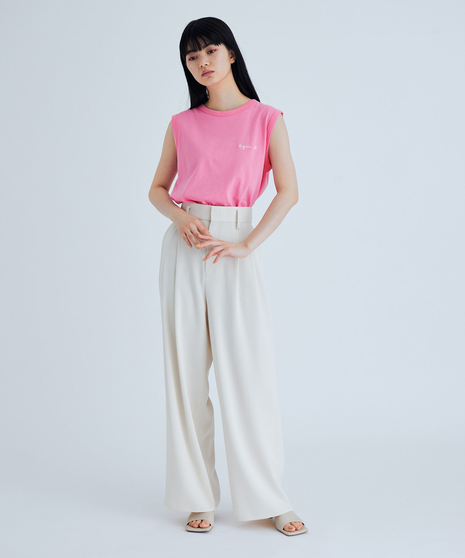 ADAM ET ROPE'「【agnes b. pour ADAM ET ROPE'】SLEEVELESS T-SHIRTS」|タンクトップ|