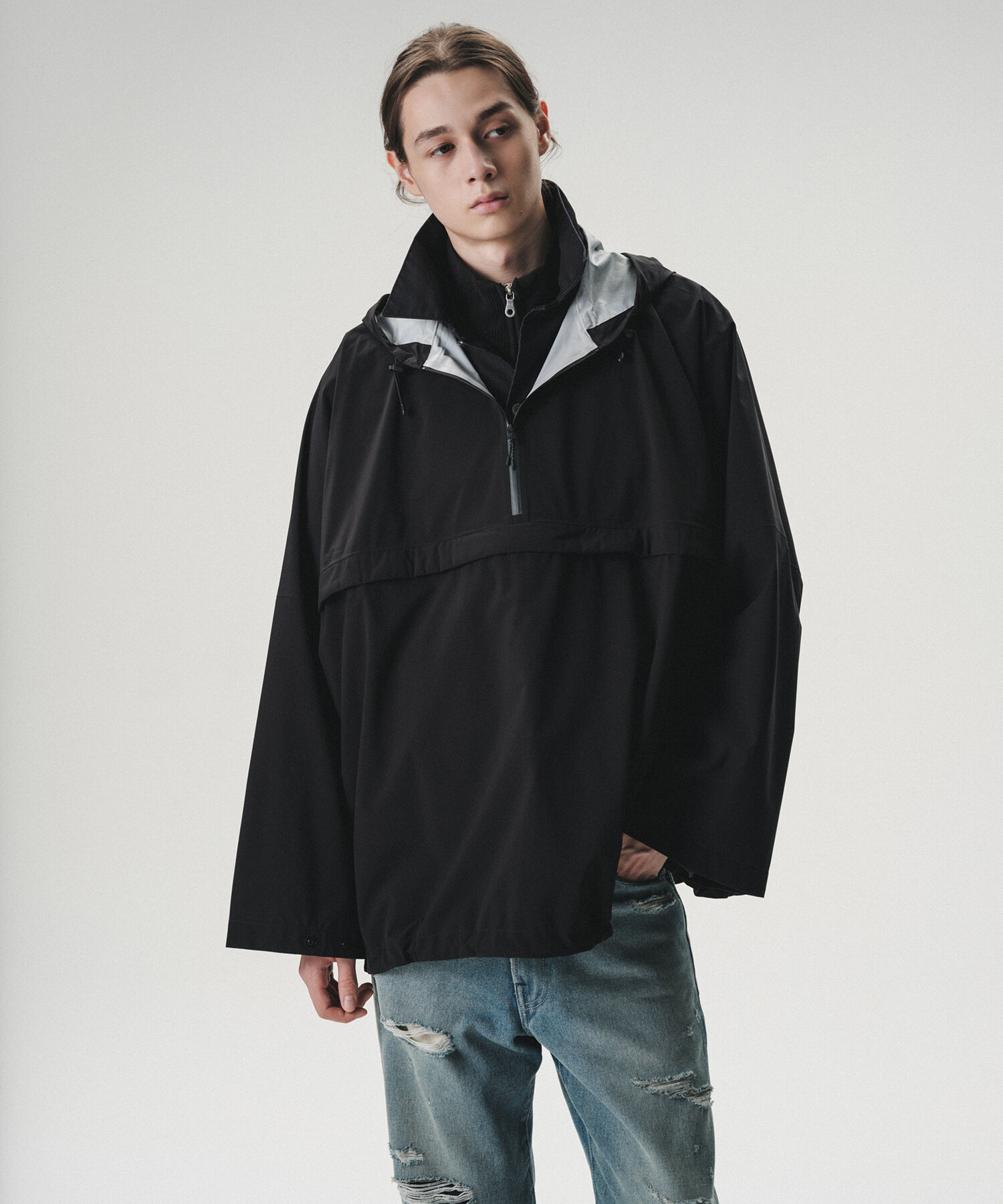 ADAM ET ROPE'「【ACT_22 Leicester】ANORAK PARKA」|その他|ブラック(01)