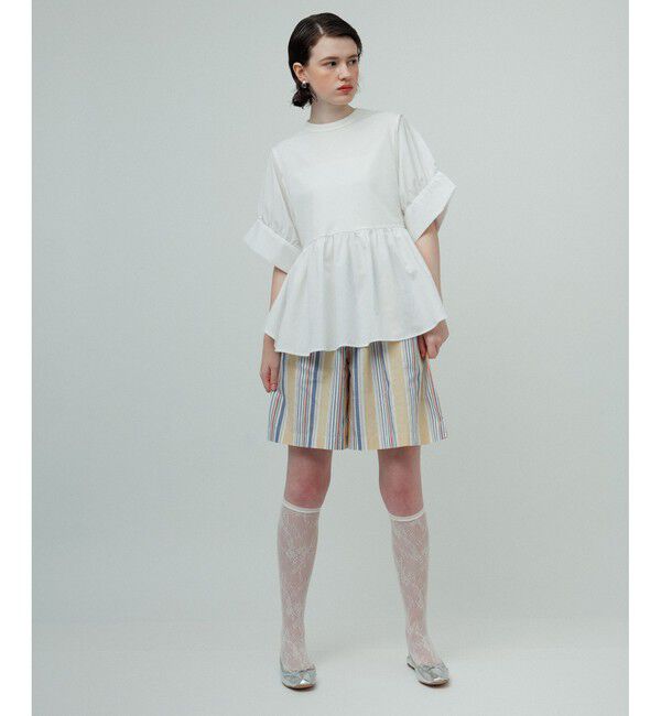 ADAM ET ROPE'「【新色追加】・【サステナブル】バウンスカフスプルオーバー」|Tシャツ・カットソー|