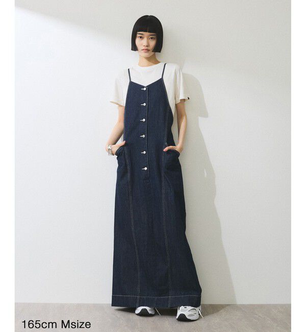 ADAM ET ROPE'「【WEB限定】デニムキャミワンピース」|ワンピース|