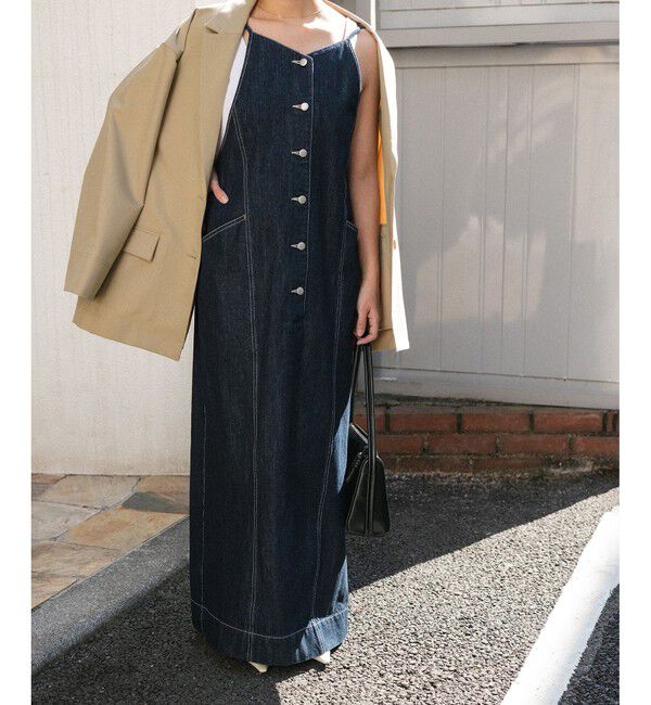ADAM ET ROPE'「【WEB限定】デニムキャミワンピース」|ワンピース|
