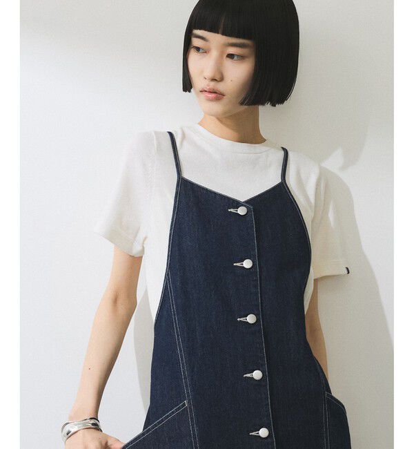 ADAM ET ROPE'「【WEB限定】デニムキャミワンピース」|ワンピース|