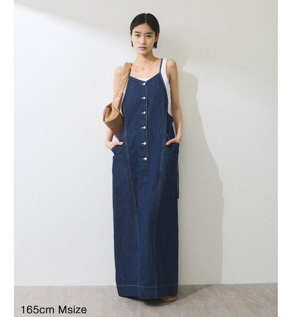 ADAM ET ROPE'「【WEB限定】デニムキャミワンピース」|ワンピース|