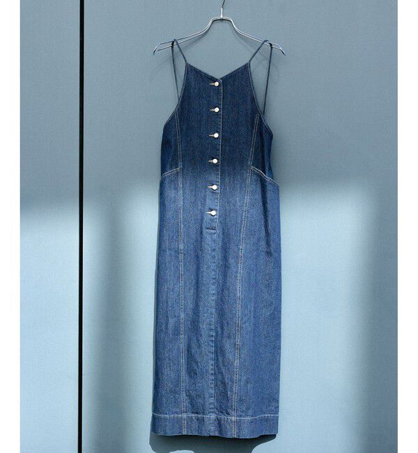 ADAM ET ROPE'「【WEB限定】デニムキャミワンピース」|ワンピース|