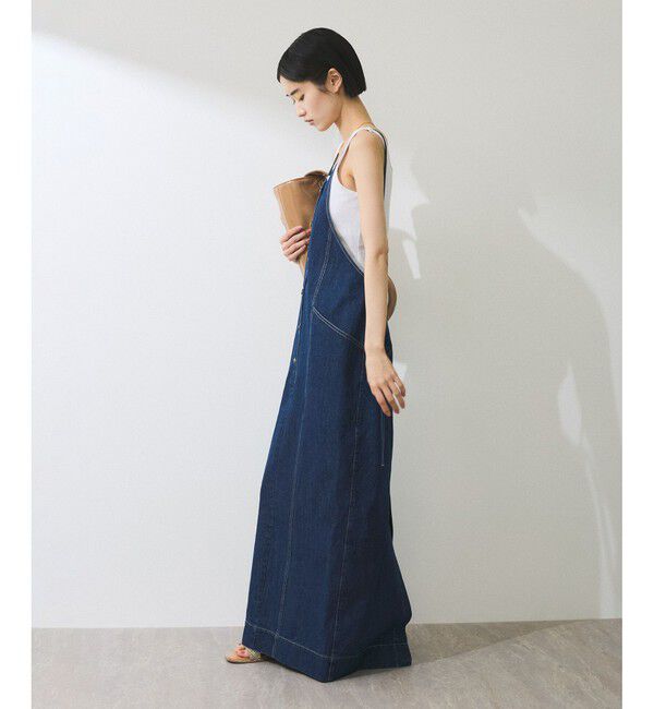 ADAM ET ROPE'「【WEB限定】デニムキャミワンピース」|ワンピース|