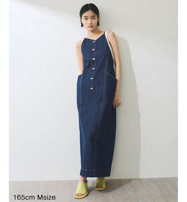ADAM ET ROPE'「【WEB限定】デニムキャミワンピース」|ワンピース|