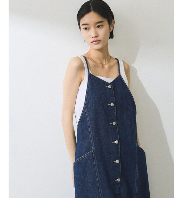 ADAM ET ROPE'「【WEB限定】デニムキャミワンピース」|ワンピース|